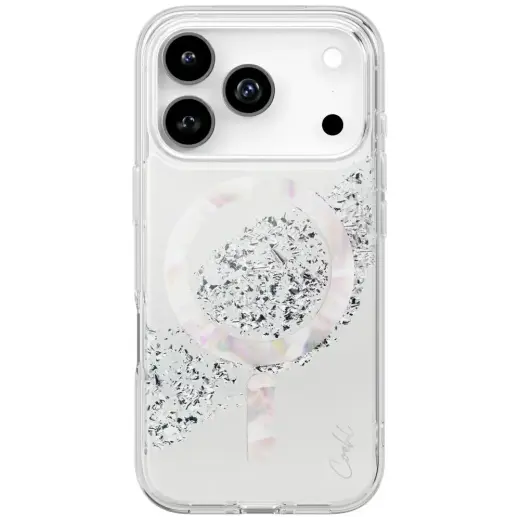 UNIQ Coehl Crystelle Case for iPhone 17 Pro Magnetic Charging Silver