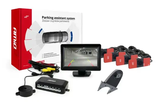 Parking assistant system TFT01 4,3" with HD-502-IR 4 sensors black inside mount