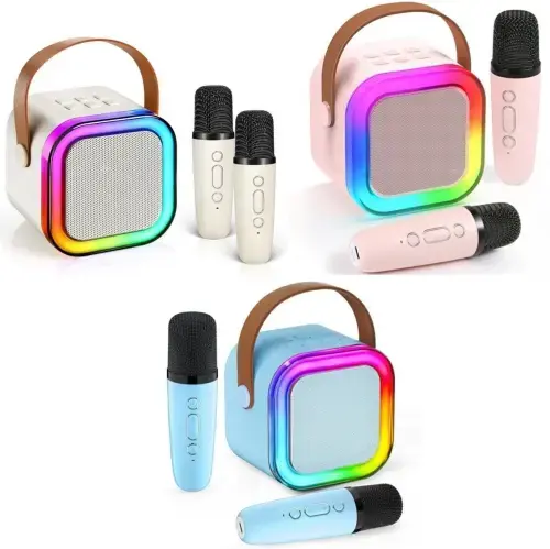 Blackmoon K12 Karaoke Bluetooth speaker with 2 microphones RGB (Mix colors)