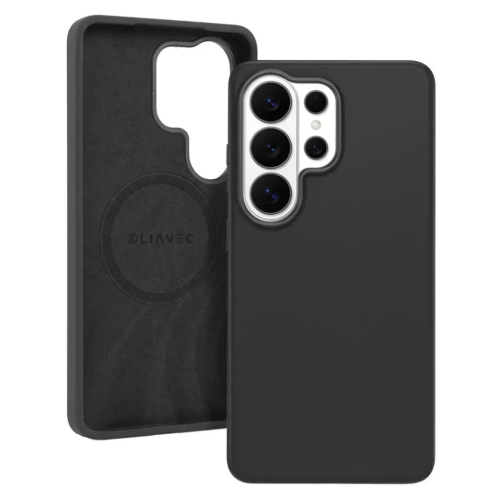 Liavec Silky maciņš ar MagSafe atbalstu telefonam Samsung Galaxy S26 Ultra (S948) melns