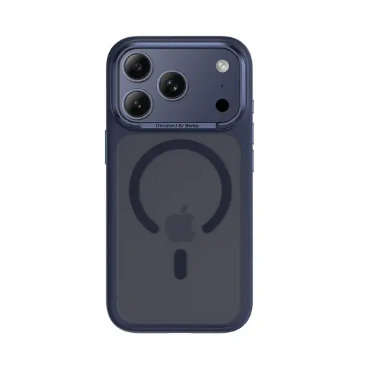 Benks Magnetic Mist Metal Frame maciņš telefonam iPhone 17 Pro zils