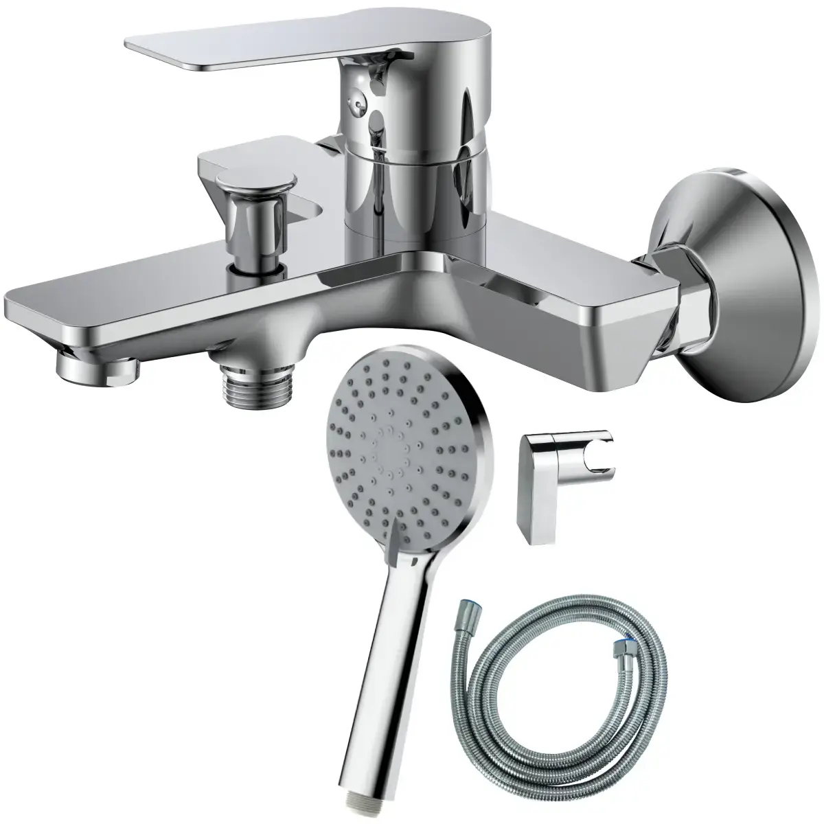 AB Bath mixer tap BRUCE, with shower set, chrome