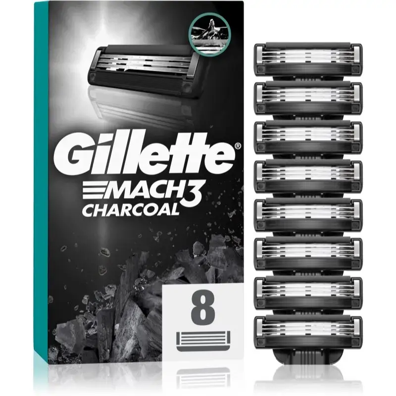 Gillette Mach3 Carbon Replacement Blades 8 Pieces