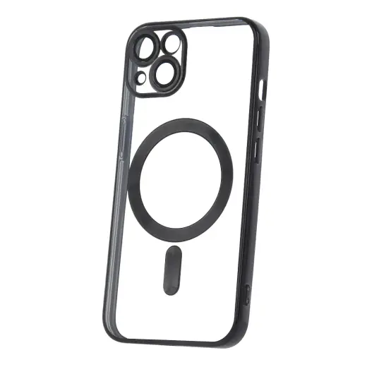 Color Chrome phone case with MagSafe support for iPhone 13 black