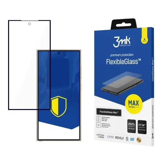 3mk FlexibleGlass Max™ aizsargplēve telefona ekrānam Samsung Galaxy S24 Ultra (S928)