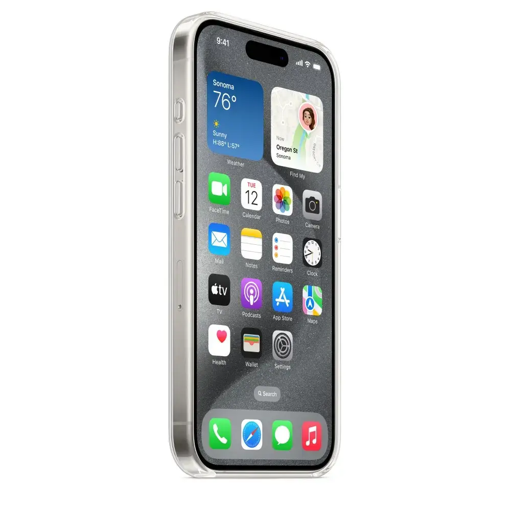 Apple Clear MagSafe Cover with MagSafe support for iPhone 15 Pro transparent