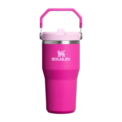 Термокружка с трубочкой IceFlow Flip Straw 2.0 Tumbler 0.59L фиолетового цвета