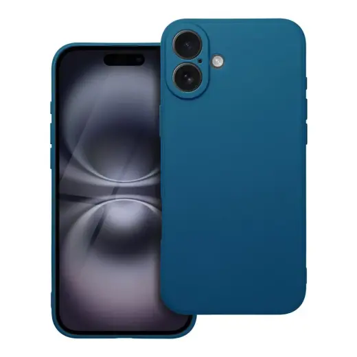Matt phone case for iPhone 16 Plus blue