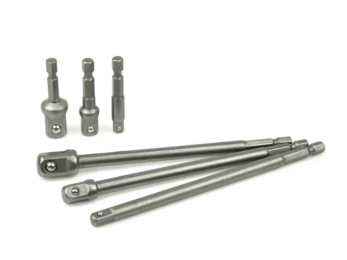 6-osaline padrunadapterite komplekt HEX 1/4" 3/8" 1/2"