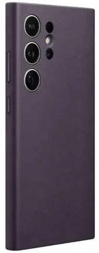 Samsung Leather Cover (Vegan) telefono dėklas Samsung Galaxy S24 Ultra (S928) violetinis (Pažeista pakuotė)
