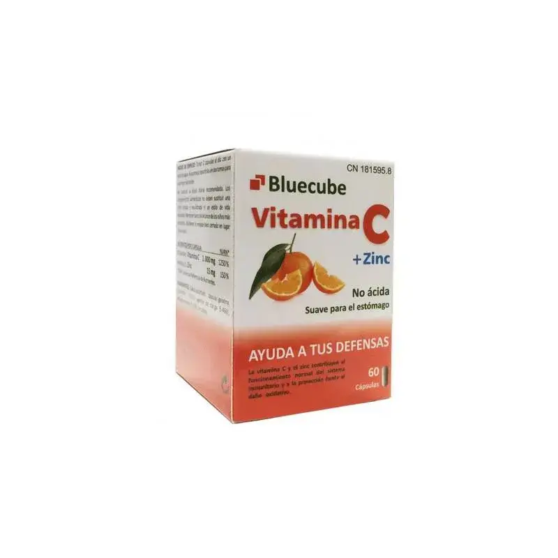 BLUECUBE Vitamin C Zinc 60 Capsules