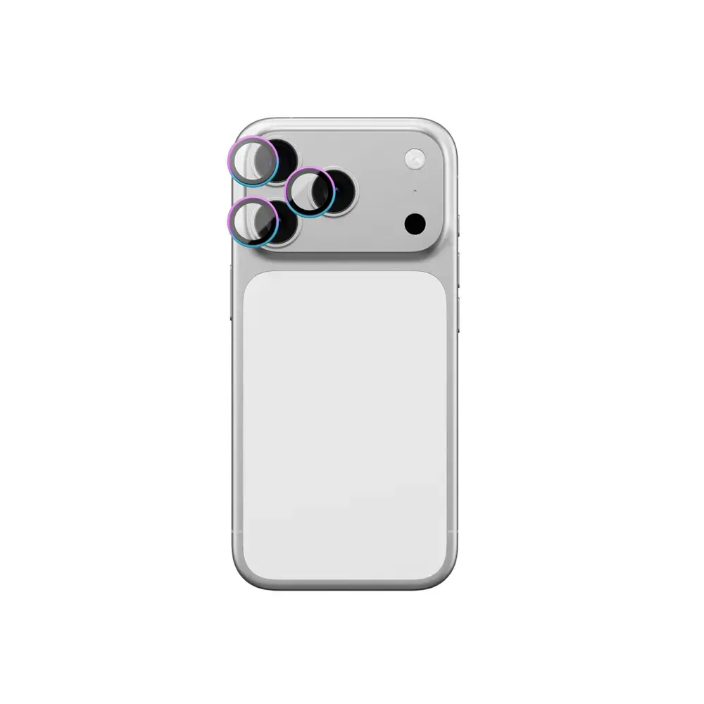 AmazingThing Lens Glass for iPhone 17 Pro | Pro Max with Rainbow Aluminum Frame