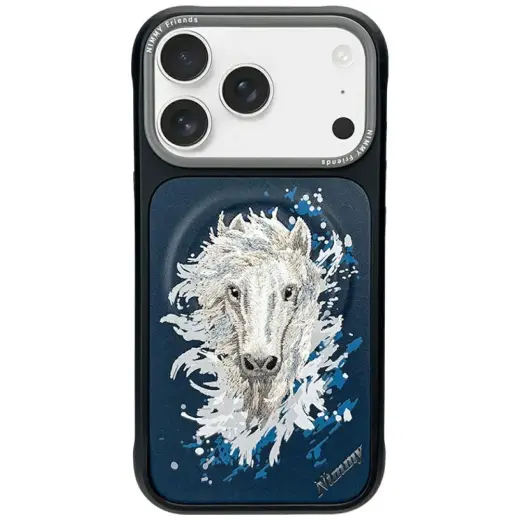 Nimmy Horse phone case with MagSafe support for iPhone 17 Pro navy