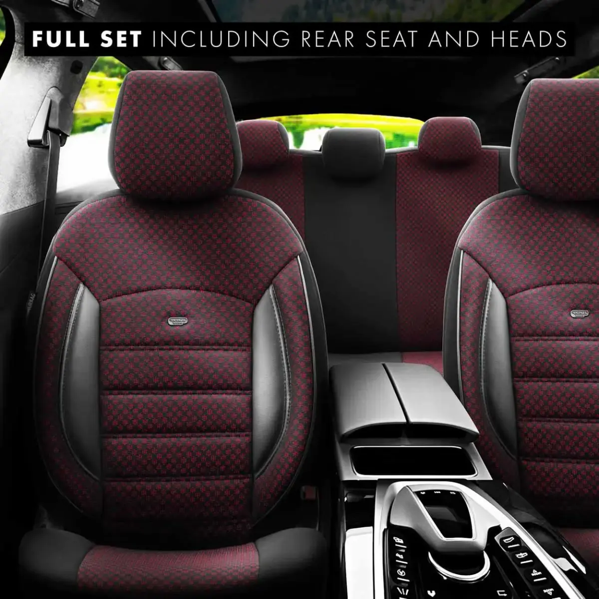 Car seat covers set OTOM SPORT PLUS 103 BURGUNDY NZ