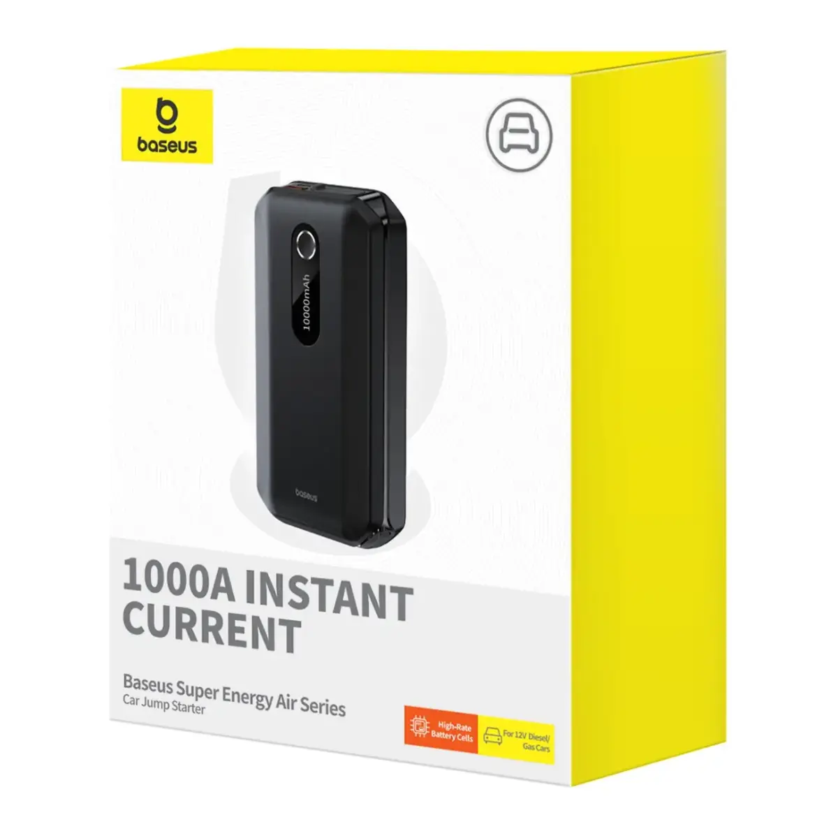 Baseus Super Energy Air Series Auto Startētājs (10000mAh, 1000A Maksimālā Strāva) Klastera Melns