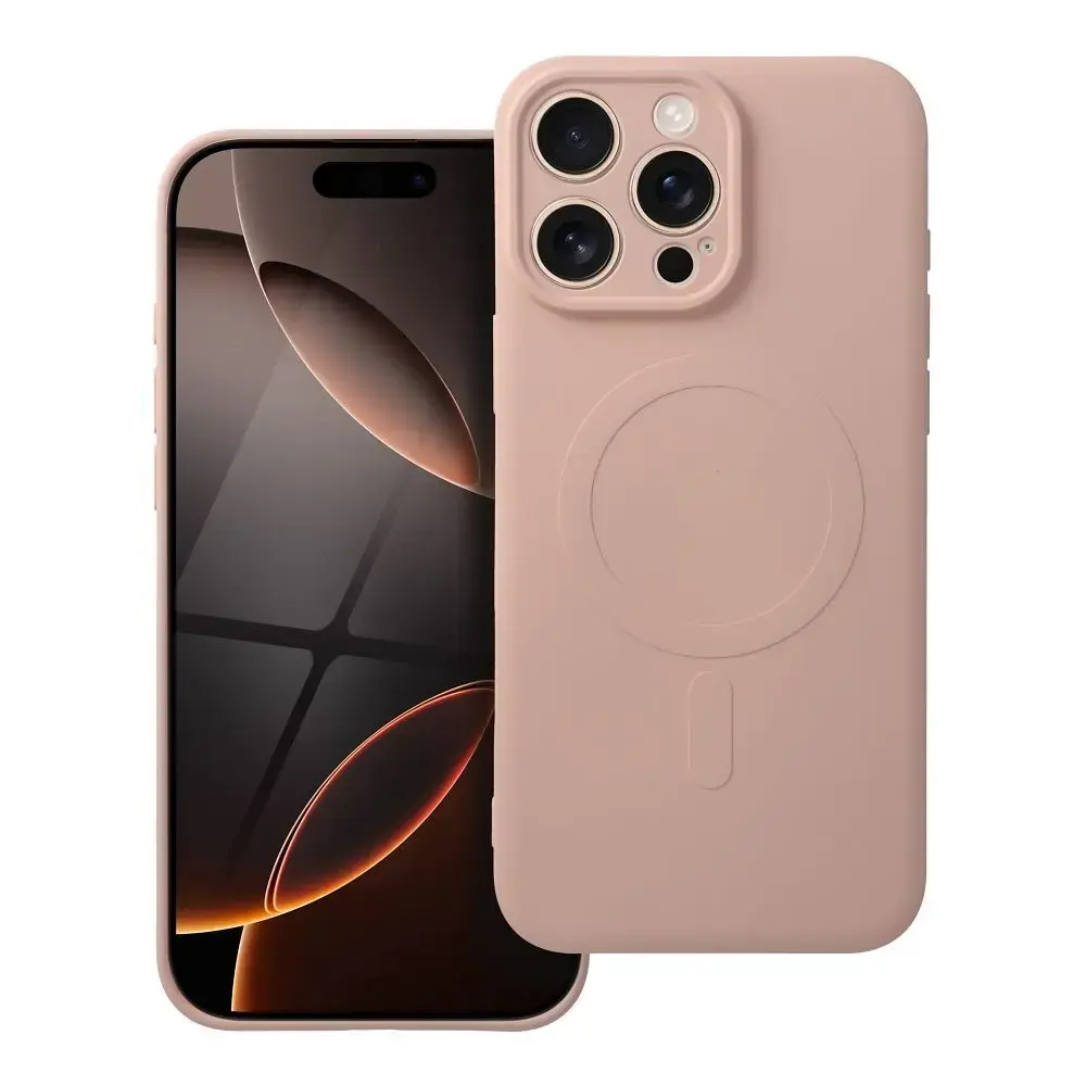 SILICONE MAG COVER case compatible with MagSafe for IPHONE 16 Pro Max pink