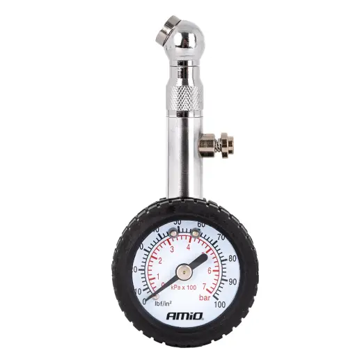 Mechanical Pressure Gauge with Turning Head and Bleed Valve 7 bar