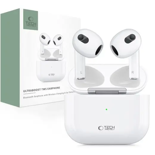 Tech-Protect UltraBoost Core wireless TWS headphones - white