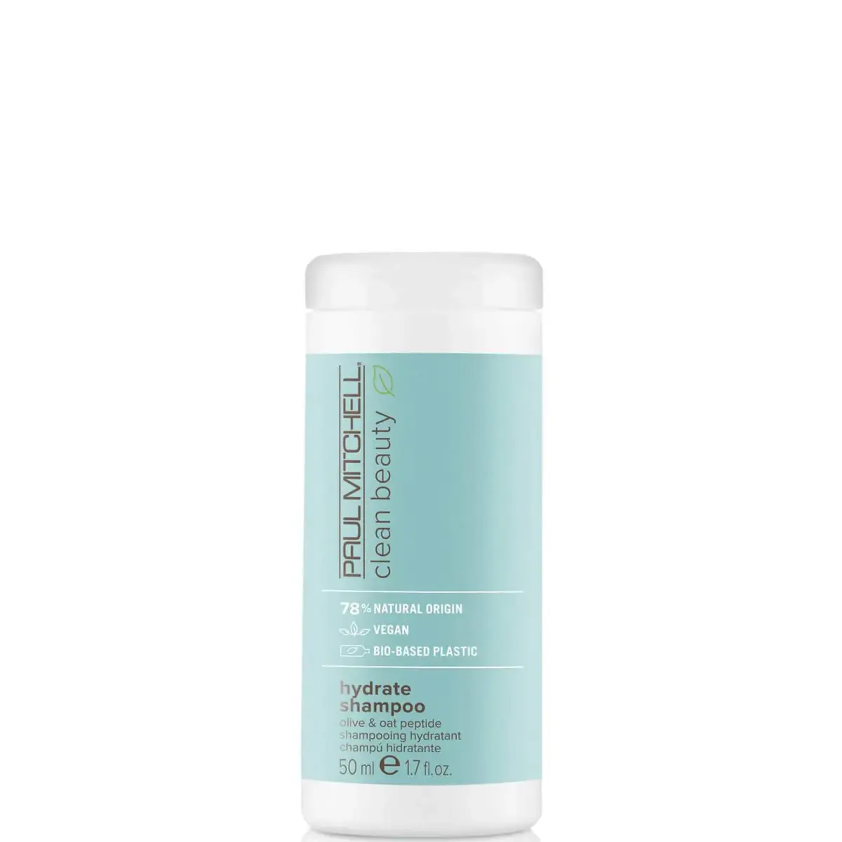 Paul Mitchell, Clean Beauty Hydrate, Vegan, Hair Shampoo, Balances Moisture, 50 ml