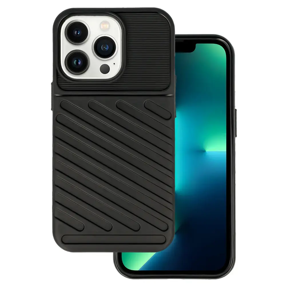 Thunder maciņš telefonam iPhone 13 Pro Max melns