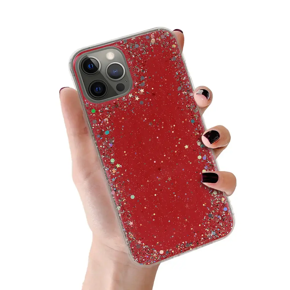 Brilliant Clear maciņš telefonam iPhone 12 Pro Max sarkans