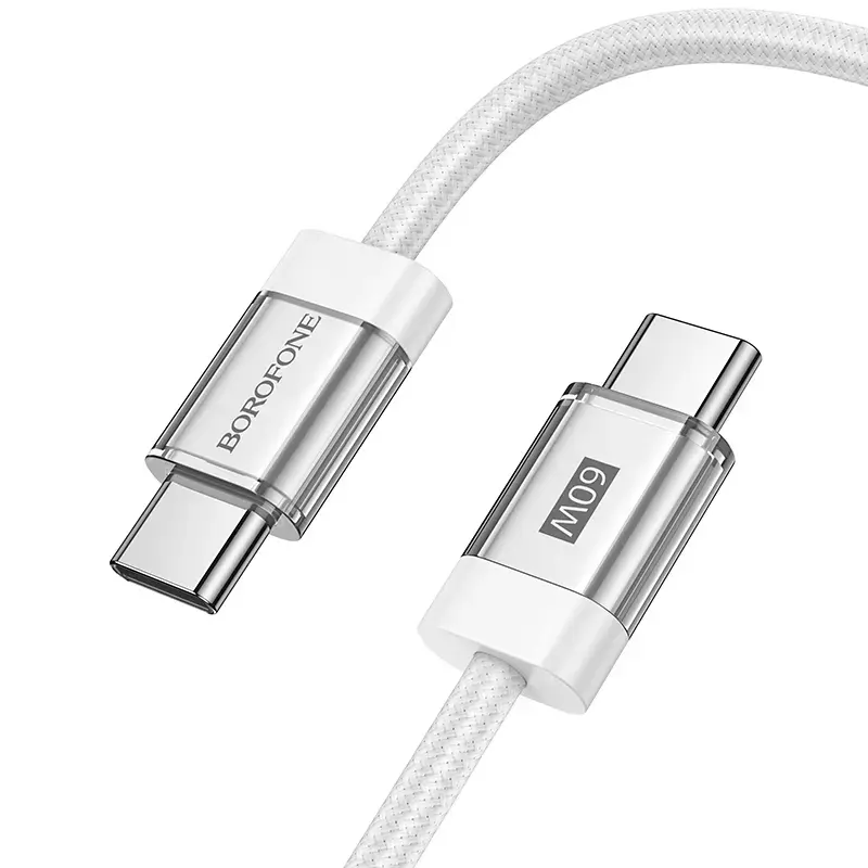Borofone Cable BU48 Hero - Type C to Type C - 60W 3A 1,2 metres white