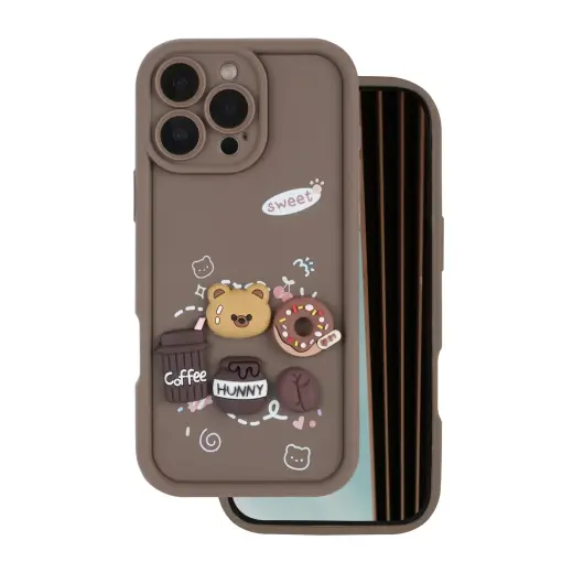 Ultra Trendy 3D phone case for iPhone 16 Pro brown (bear)