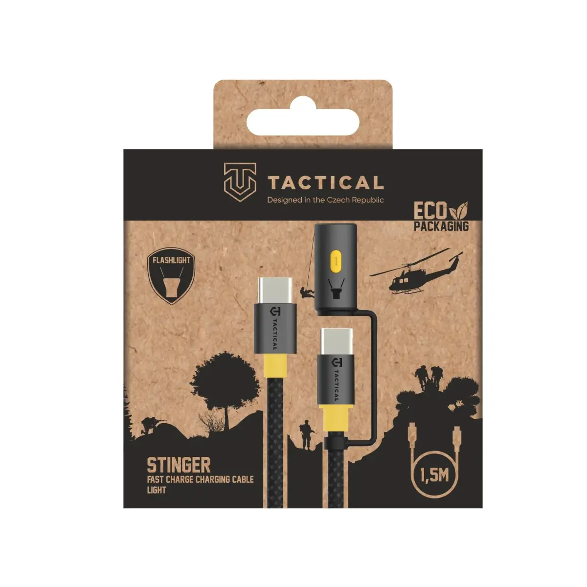 Tactical Stinger Cable USB-C|USB-C 1,5m Black (Damage Package)