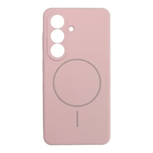 Silicone 2mm telefono dėklas su MagSafe palaikymu Samsung Galaxy S26 (S942) rožinis