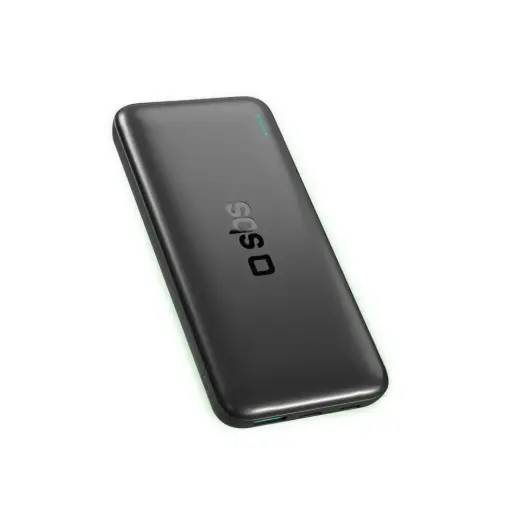 SBS Infinity išorinė baterija (powerbank) | 10 000 mAh | 10W | USB-A, USB-C | juodas