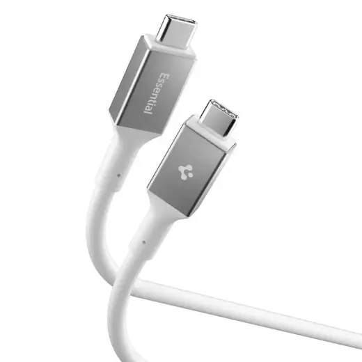 SPIGEN EB10020CC duomenų perdavimo ir įkrovimo laidas | USB-C į USB-C | PD | 100W | 2m | baltas