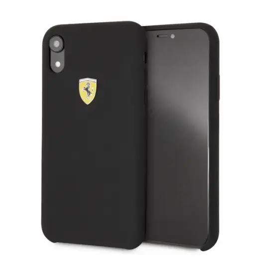 Ferrari Hardcase FESSIHCI61BK iPhone Xr czarny|black Silicone