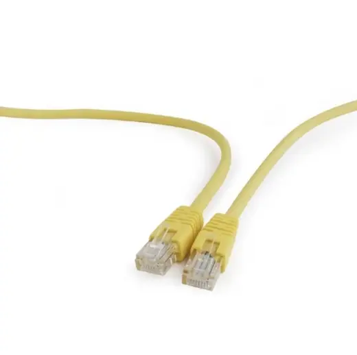 Patch cord cat. 5E molded strain relief 50u" plugs, 2 m Yellow