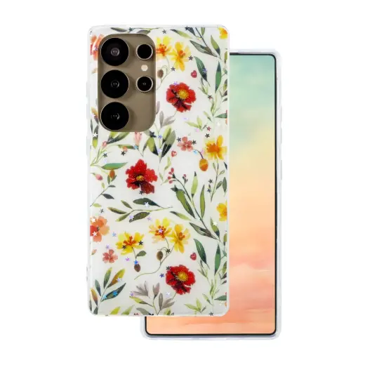 Glow Glam case for Samsung Galaxy S25 Ultra white