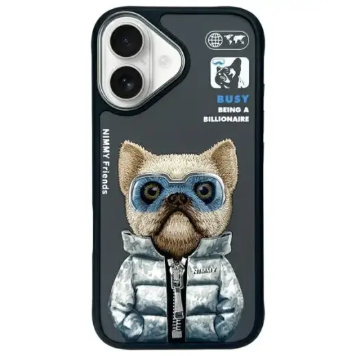Nimmy Cool&Cute 2.0 Dog phone case for iPhone 16 black
