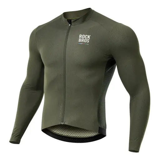Rockbros 15220003002 ROAD TO SKY men's long sleeve cycling jersey S - green