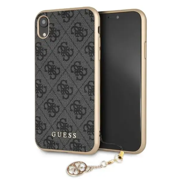 GUHCI61GF4GGR Guess Charms Hard Case 4G Grey for iPhone XR
