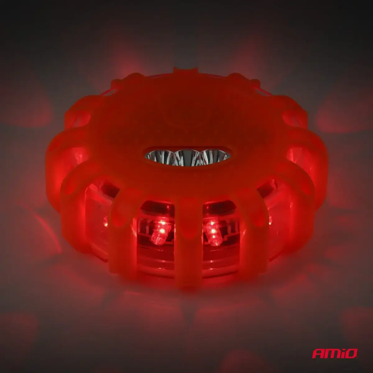 LED safety light 12SMD+3SMD 650mAh (BATT) red AMIO-04673