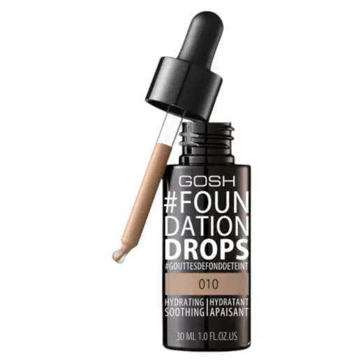 Gosh, Drops, Liquid Foundation, 010, Tan, SPF 10, 30 ml