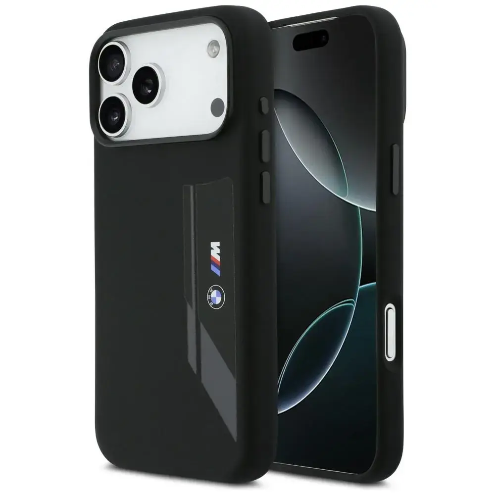 BMW M Silicon Vertical Logo MagSafe Case for iPhone 17 Pro Max Black