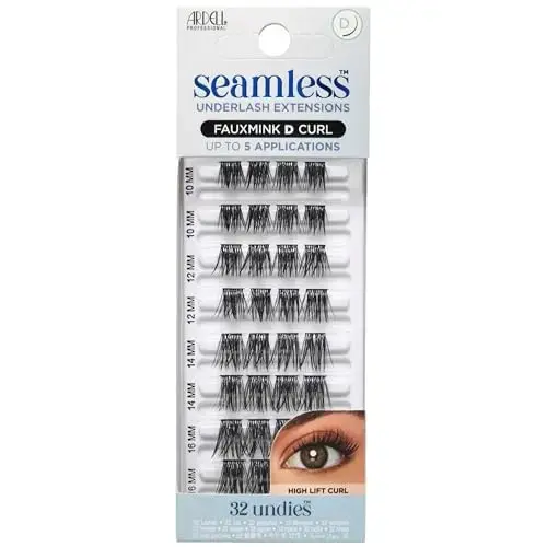 Ardell Seamless False Eyelashes, Fauxmink D Curl, 32 CT
