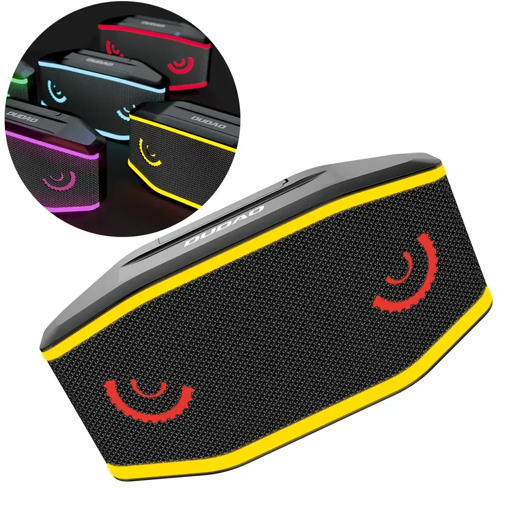 Dudao Waterproof IP7 Wireless Bluetooth 5.0 RGB 5W 1200mAh Speaker Black (Y10XS-black)