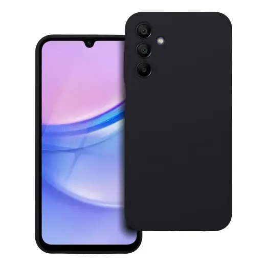 Silicone 2mm telefono dėklas Samsung Galaxy A15 4G (A155) | A15 5G (A156) juodas
