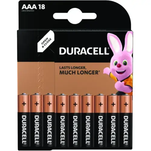 Duracell MN 2400 Basic AAA (LR03) Blistera iepakojumā 18gb.