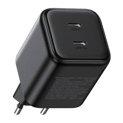 Ugreen 65154 reisilaadija | 45W | PD, QC, GaN | USB-C | must