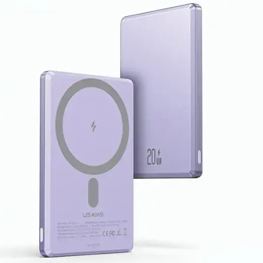 USAMS Powerbank 5000mAh 20W Fast Charge Purple 10KCD22002 (US-CD220)