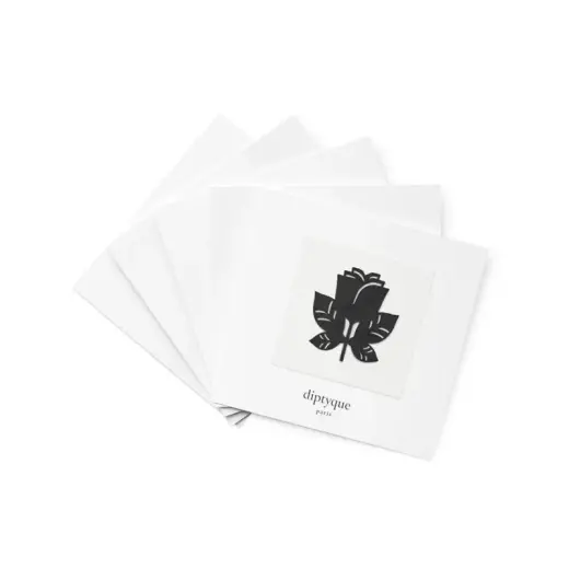 Set, Diptyque, Eau Rose - Patch De Parfum, Body Stickers, Perfumed, Floral, For Skin, Black, 5 pcs