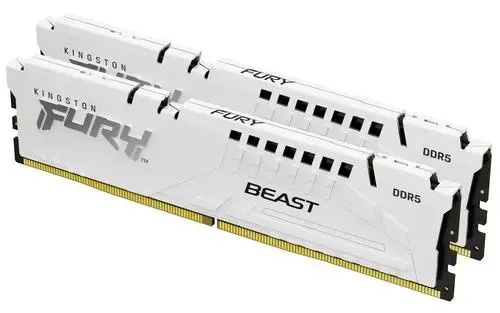 Memory DDR5 Fury Beast 64GB(2*32GB)|6000 CL30 EXPO white