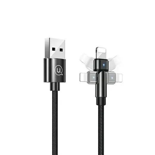 USAMS U60 SJ476USB01 провод для передачи данных и зарядки | USB-A на Lightning | 10W | 1m | черный