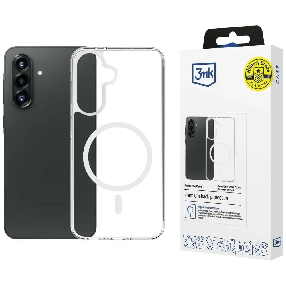 3MK Armor MagCase maciņš ar MagSafe atbalstu telefonam Samsung Galaxy A27 5G (A276) caurspīdīgs